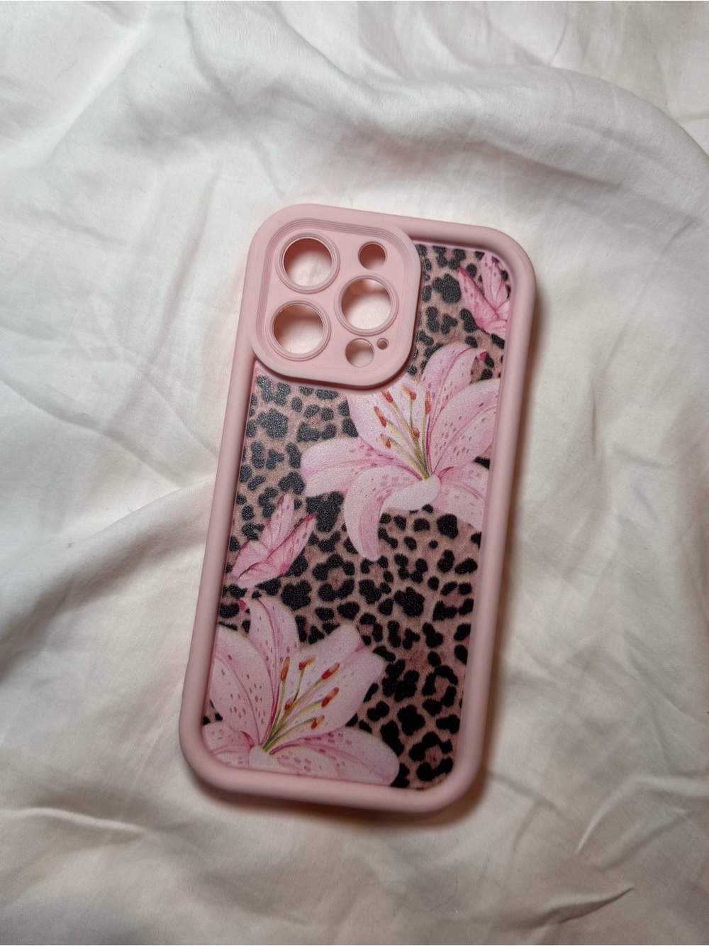 Pink Floral Leopard iPhone 13 Pro Phone Case